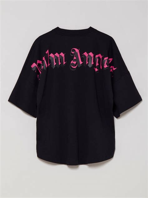 maglia palm angels nera e rosa